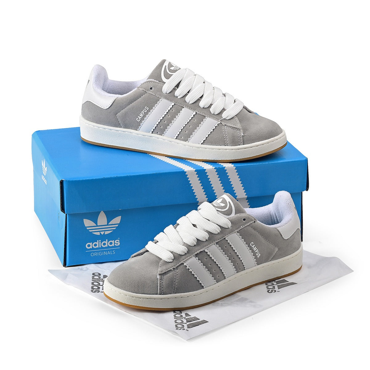 Adidas Campus 00s Cinza e Branco Novo