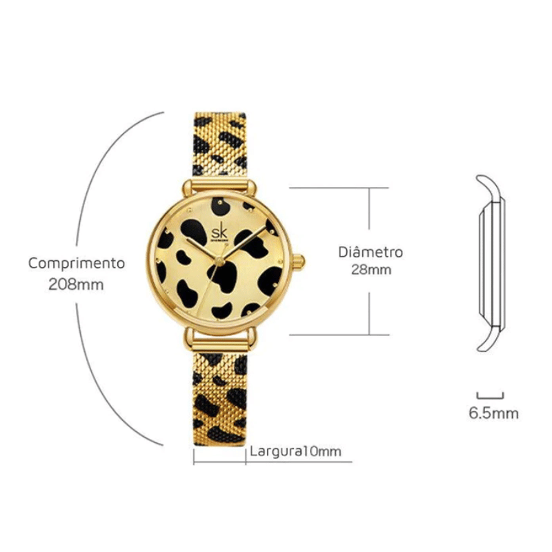 Relógio Feminino Animale Print