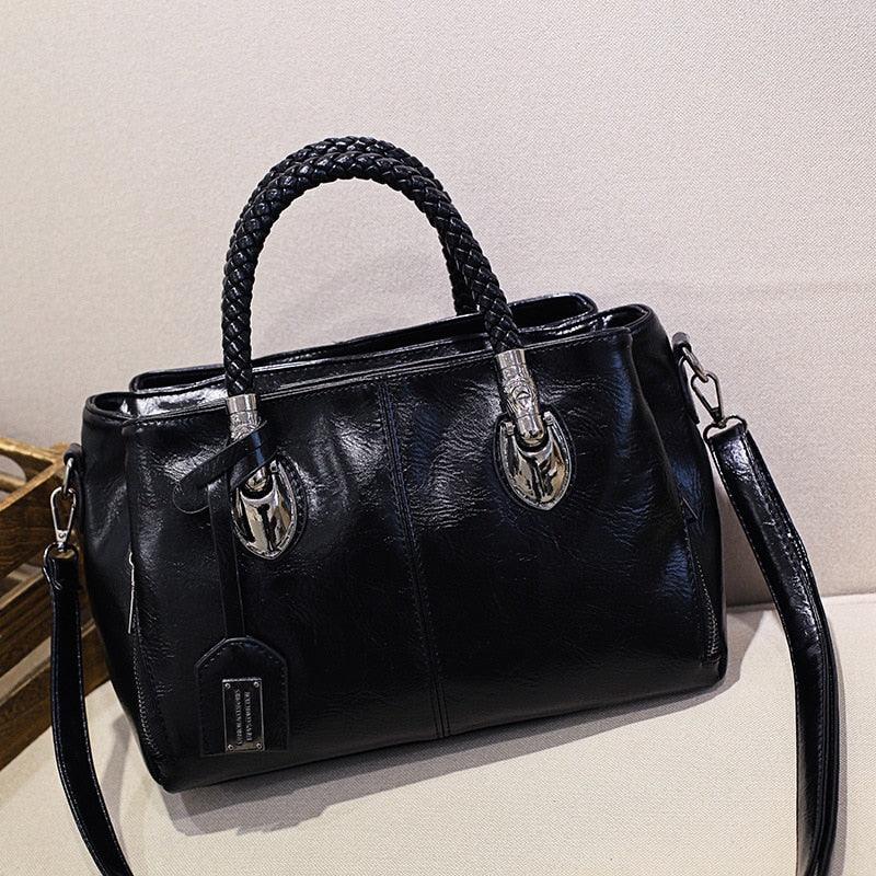 Bolsa Feminina Clássica Algarve / Dupla Alça em Couro PU