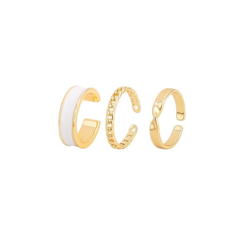 Conjunto de 3 Anéis Vênus