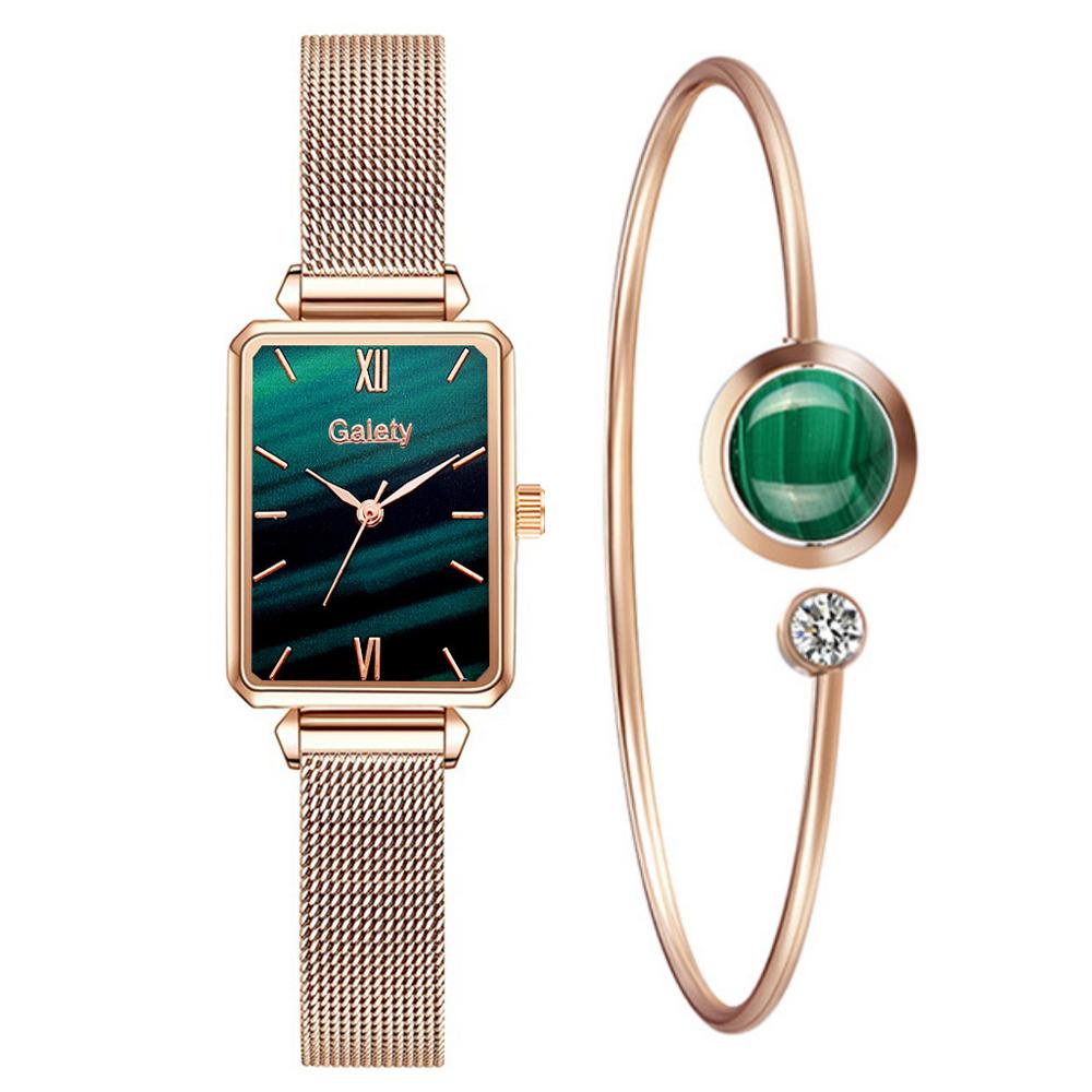 Relógio e Bracelete Seraphina Retangular
