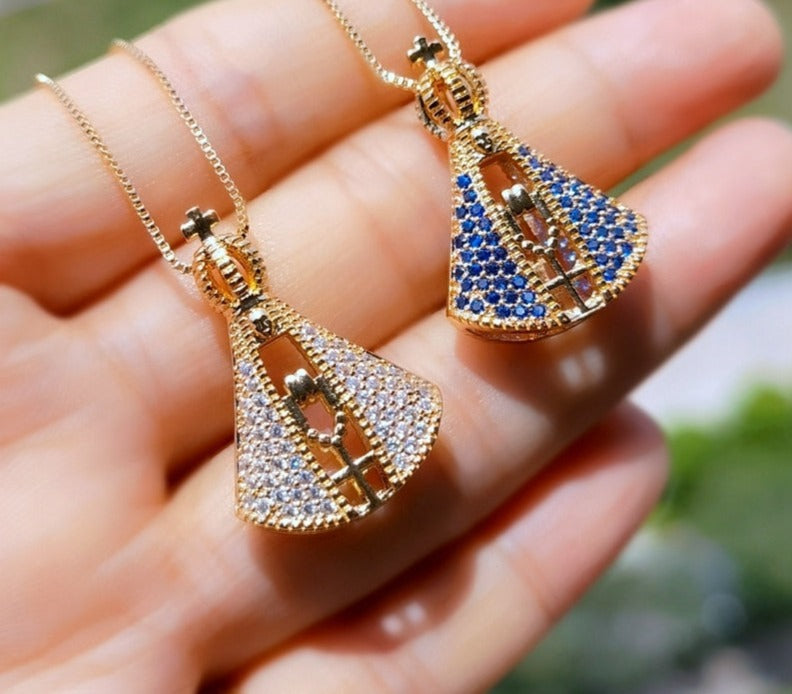 Colar de Nossa Senhora em Cristal de Zircônia