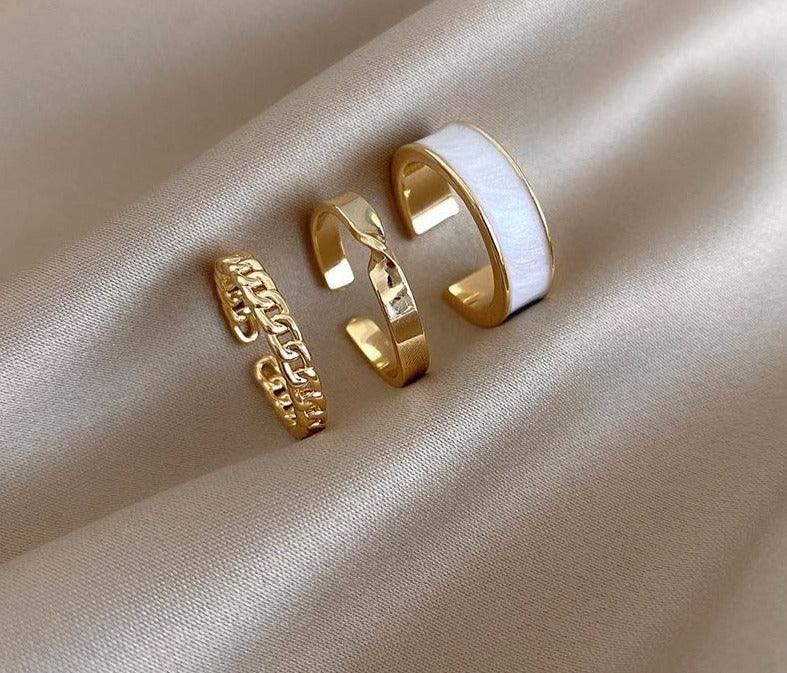 Conjunto de 3 Anéis Vênus