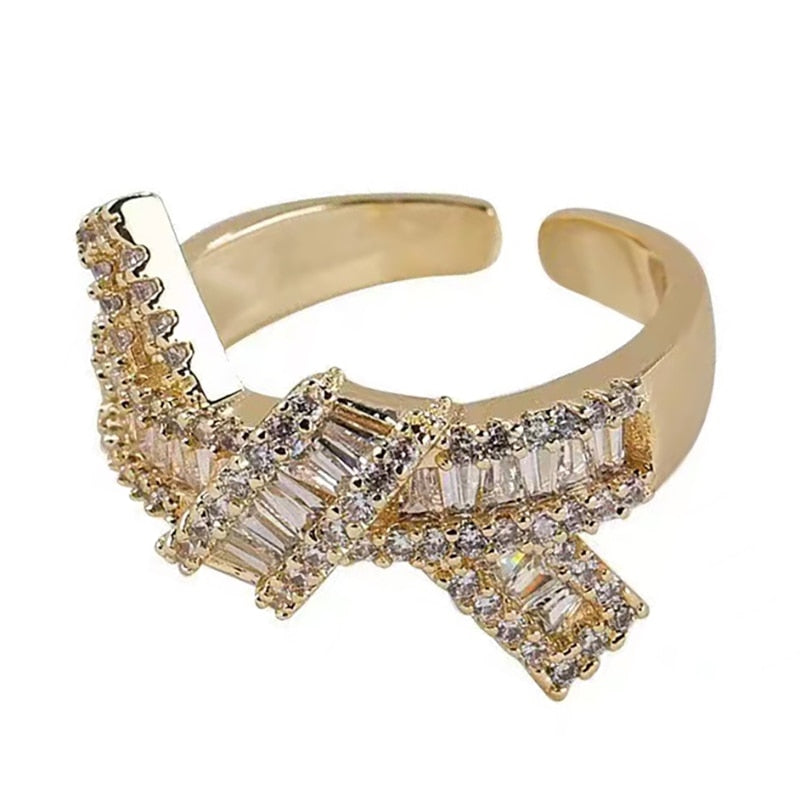 Anel Celeste de Cristais 18K