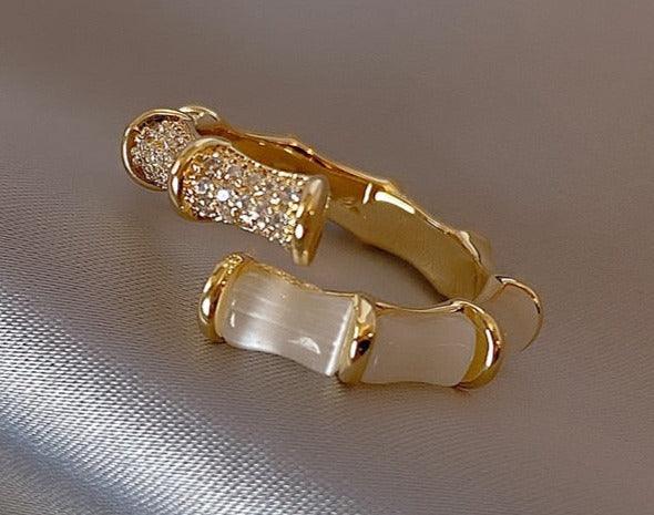 Anel Le Blanc Opala 18K