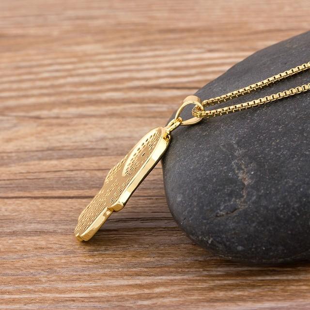 Colar Zircônia Hamsa Olho Grego