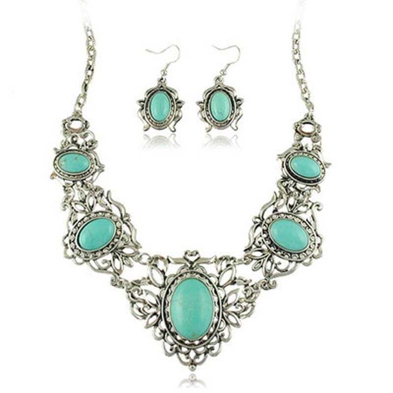 conjunto-joias-colar-brincos-turquesa-tibetana