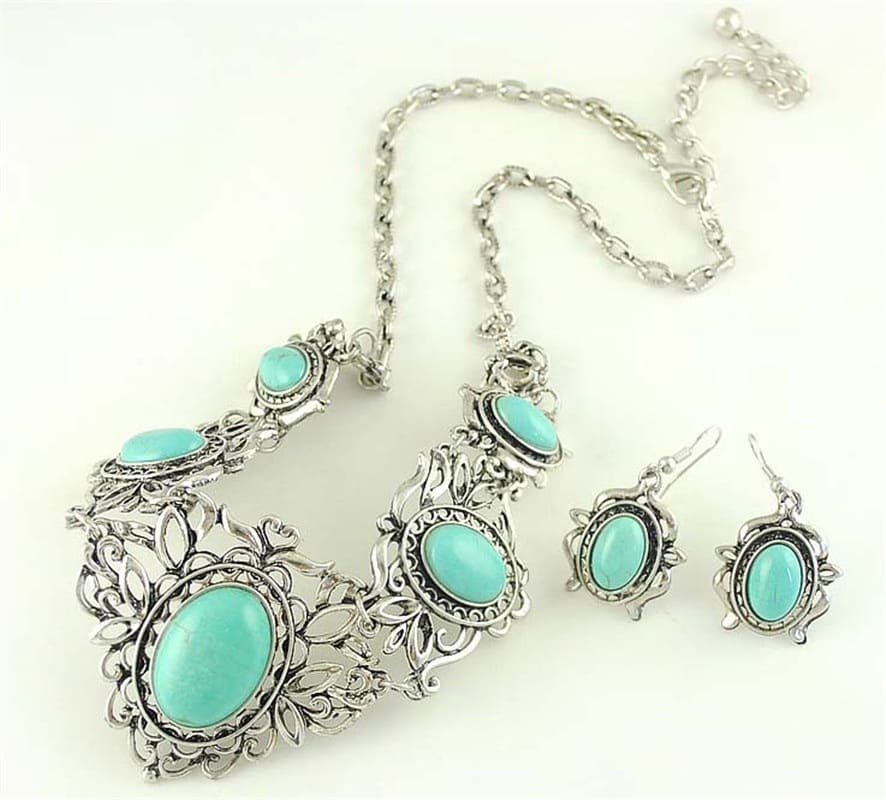 conjunto-joias-colar-brincos-turquesa-tibetana