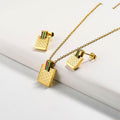 Conjunto Colar e Brinco Banhado Firenzi