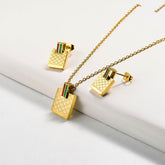 Conjunto Colar e Brinco Banhado Firenzi