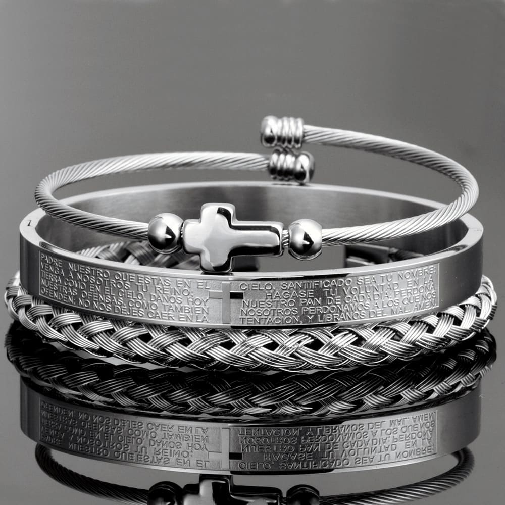 bracelete-crucifixo-pulseira-3-pcs
