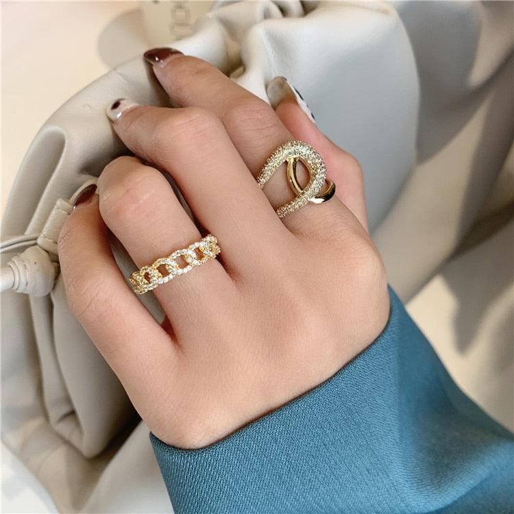 Anel Cristal de Saturno 18k