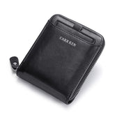 Carteira de Couro Masculina Carr Ken com Zíper Slim