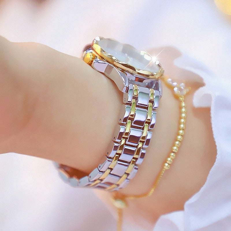 Relógio e Bracelete Victoria Cravejado