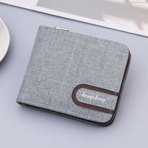 Carteira de Couro Masculina com Zíper e Espaço para Moedas