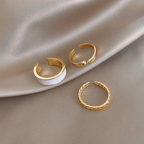 Conjunto de 3 Anéis Vênus