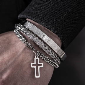 bracelete-crucifixo-pulseira-3-pcs