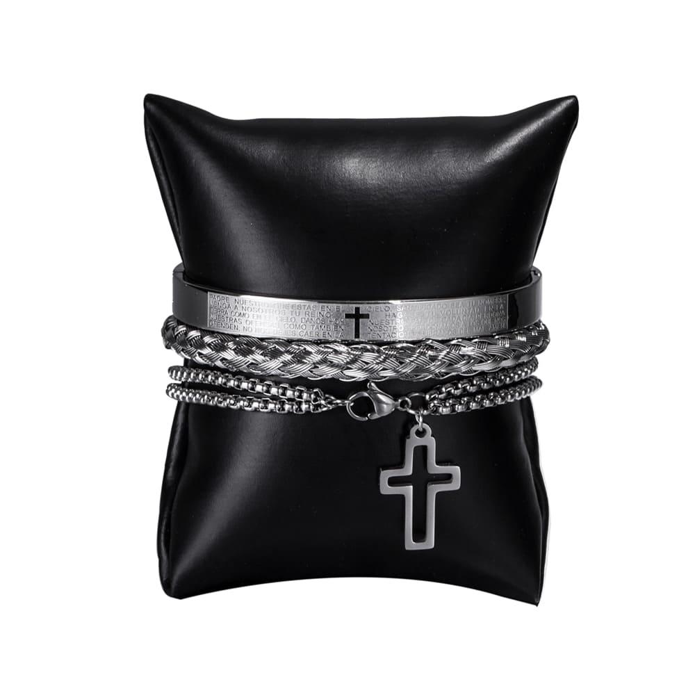 bracelete-crucifixo-pulseira-3-pcs