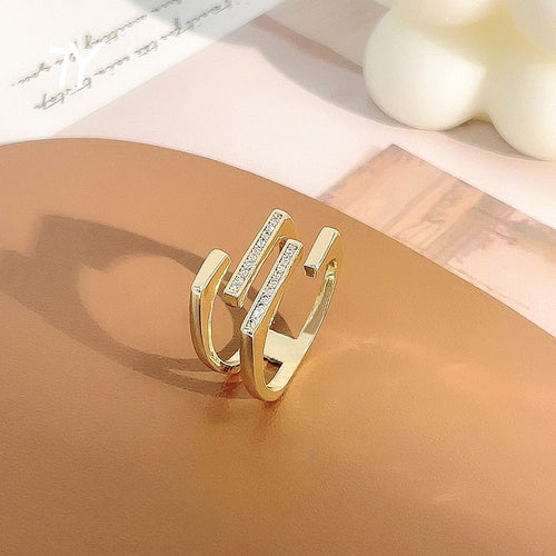 Anel Tizzi com Cristais e Banhado 18K