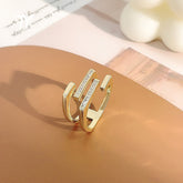 Anel Tizzi com Cristais e Banhado 18K