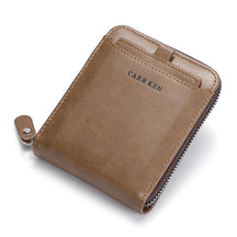 Carteira de Couro Masculina Carr Ken com Zíper Slim