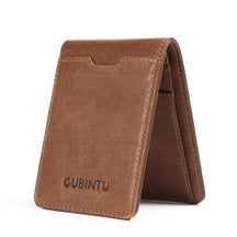 Carteira Masculina de Couro Gubintu Anti Furto RFID