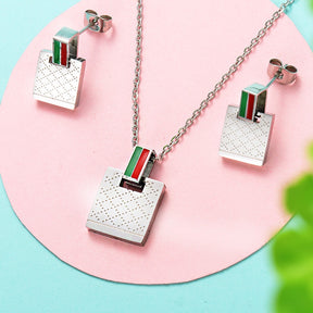 Conjunto Colar e Brinco Banhado Firenzi