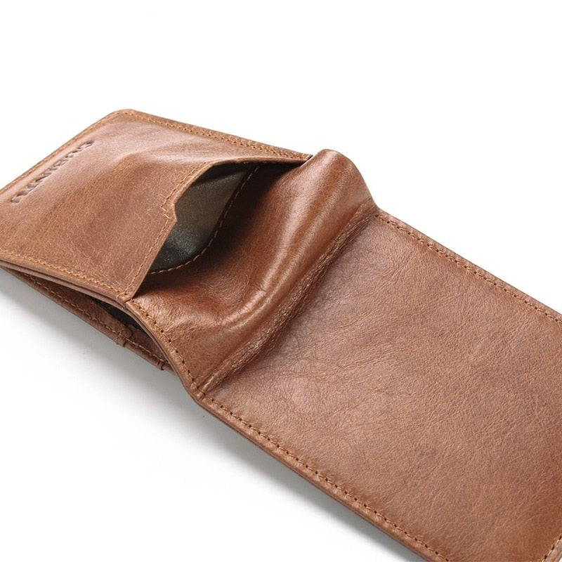 Carteira Masculina de Couro Gubintu Anti Furto RFID