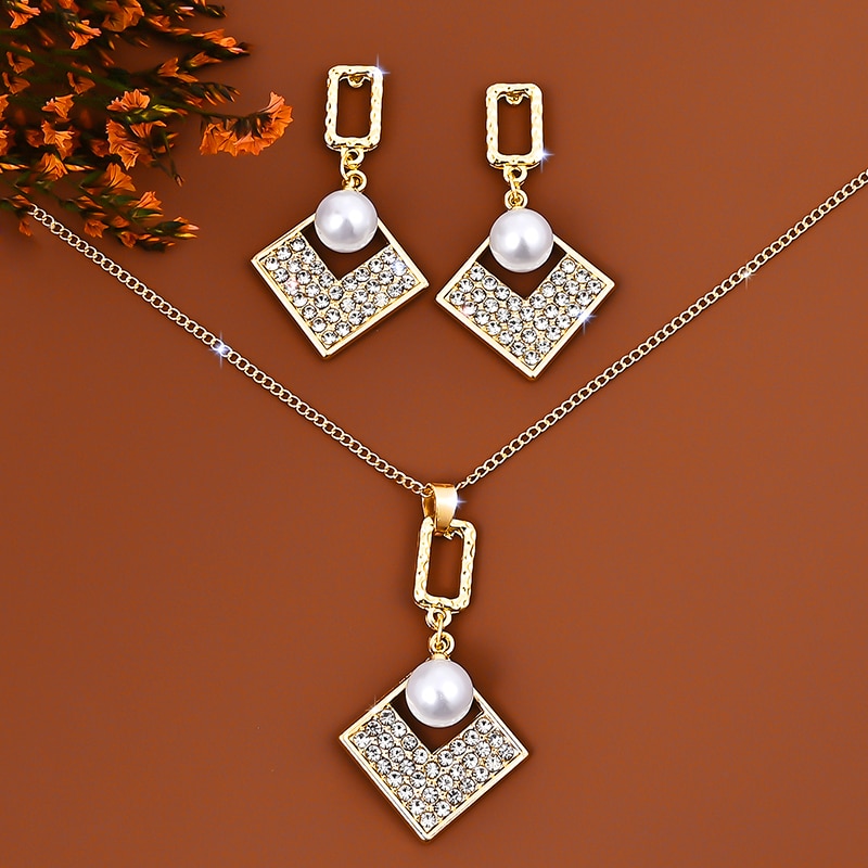Conjunto Colar e Brinco Prata 925 e Pingente de Pérola