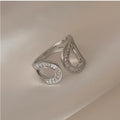 Anel Selena Cristais de Prata 18k