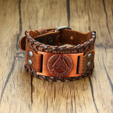 bracelete-de-couro-viking-valknut-odin