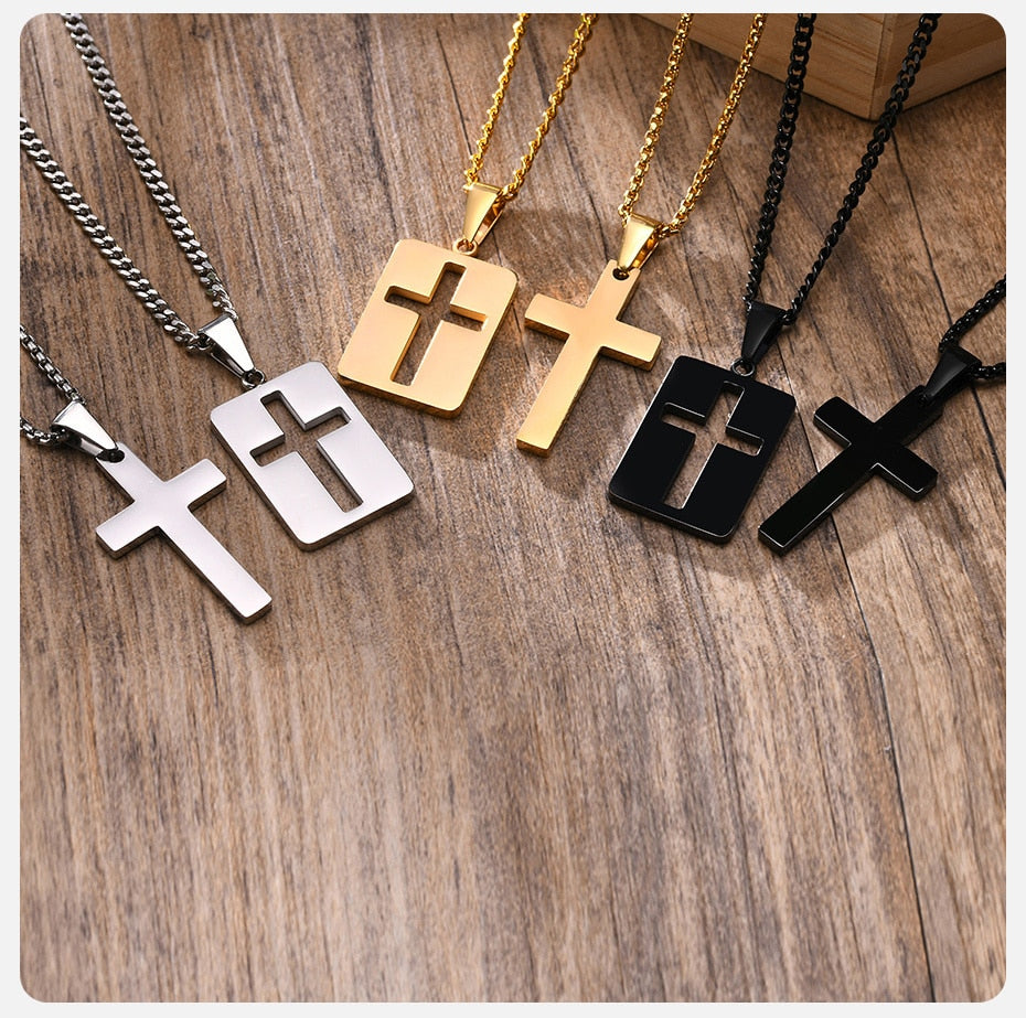 Kit 2 Colares de Cruz - Compre 1 e Leve 2