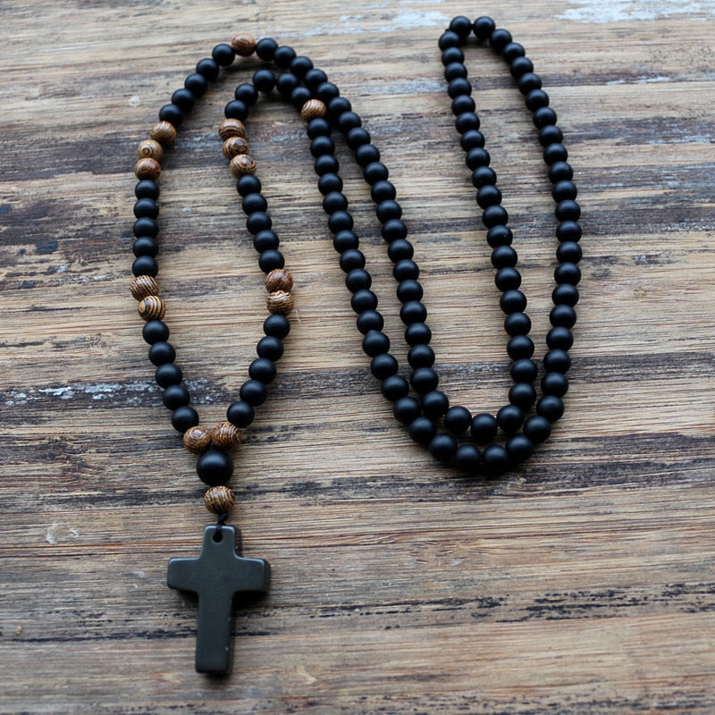 Crucifixo de Pedra Vulcânica - Cross Stone