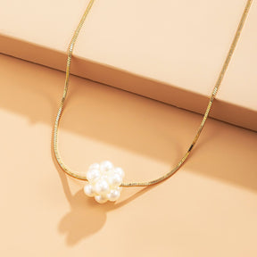 Colar Fiori de Pérola Solitária