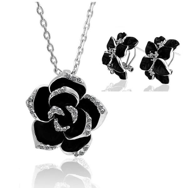conjunto-colar-brincos-rosa-negra