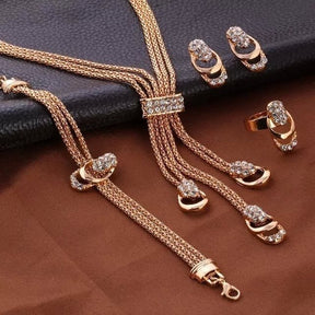 Conjunto Completo Joias de Cristais - 4 Peças