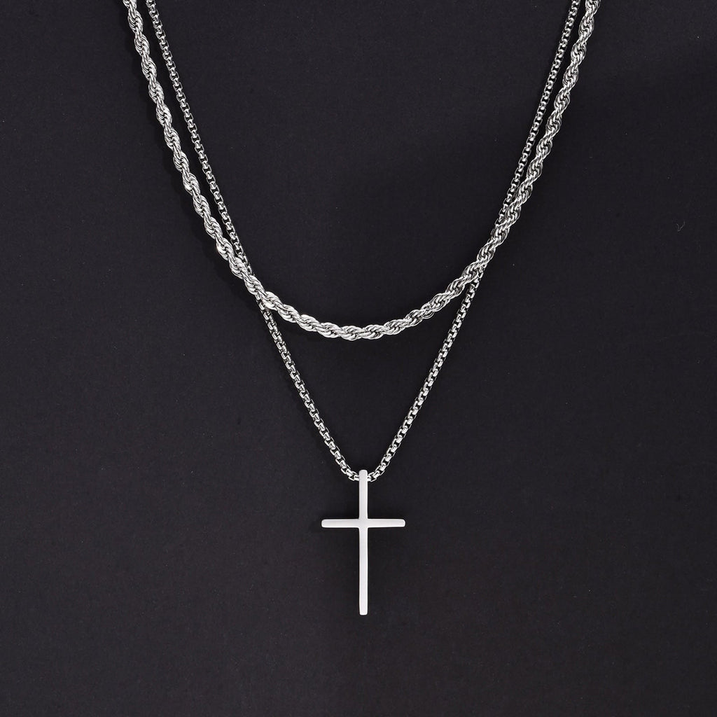 Kit 2 Colares com Crucifixo JC