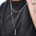 Kit 2 Colares Prata e Ouro - Retangular