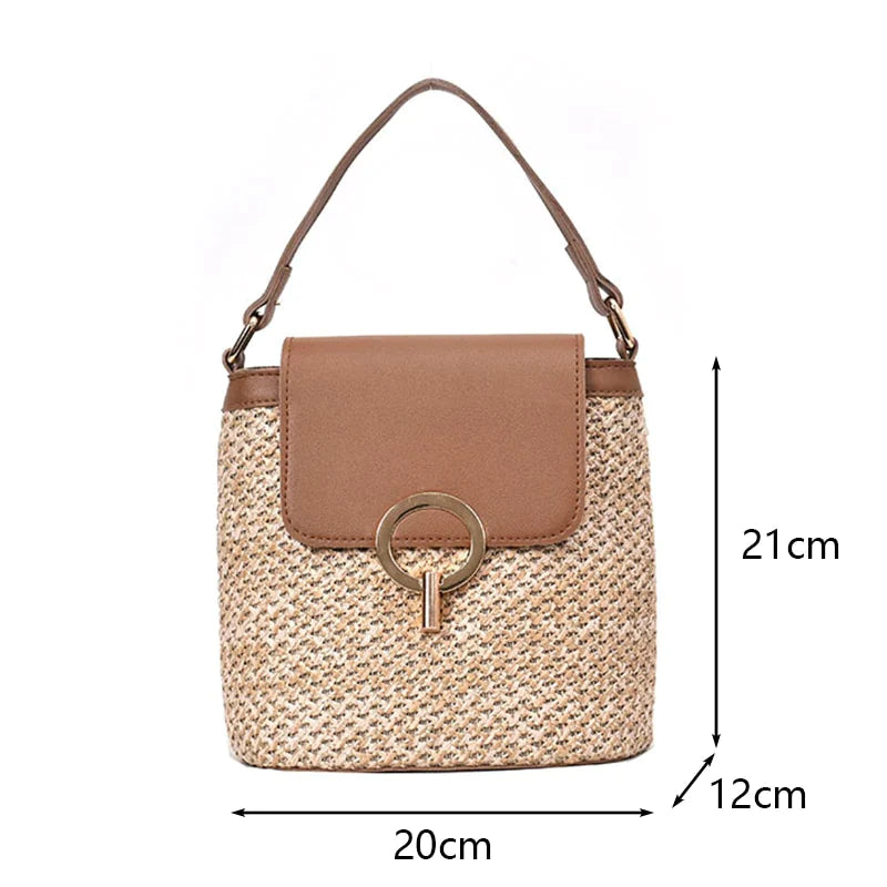 Bolsa Transversal de Palha Anne