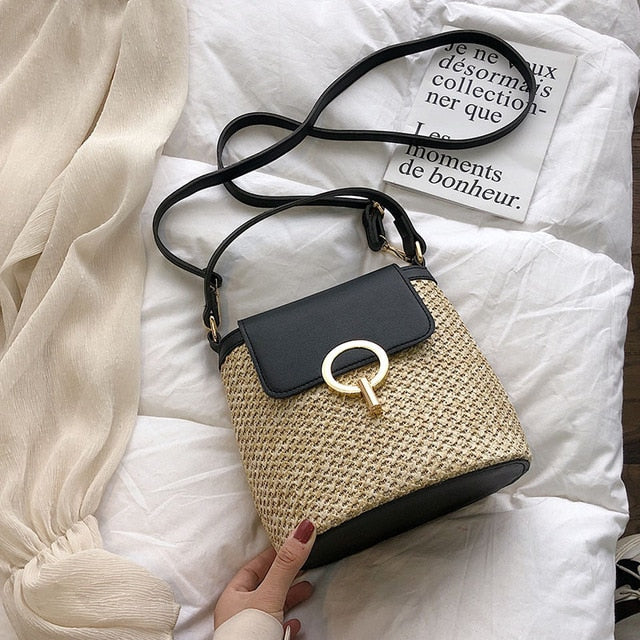 Bolsa Transversal de Palha Anne