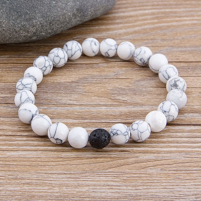 Pulseira com Pedras de Lava Deluxe